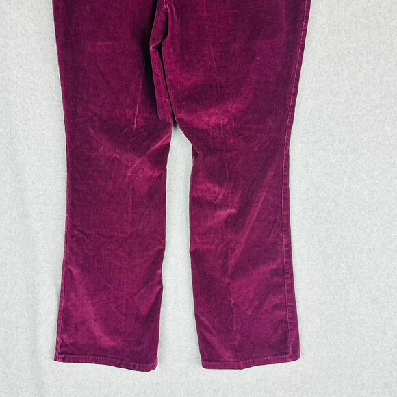 St.John's Bay Womans 14 Corduroy Pants Bootcut Maroon Pockets High Rise - Picture 6 of 8
